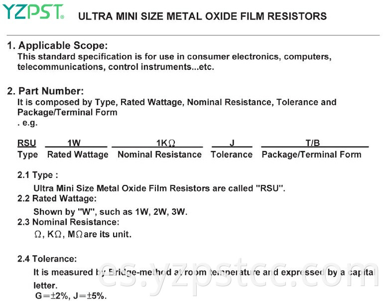 Metal Oxide Film Resistor